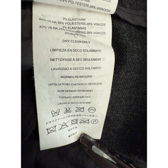 Michael Kors Wool Blend High Rise Pleated Wide Leg Pants Gray Size 10 Belt Loops - Picture 10 of 10